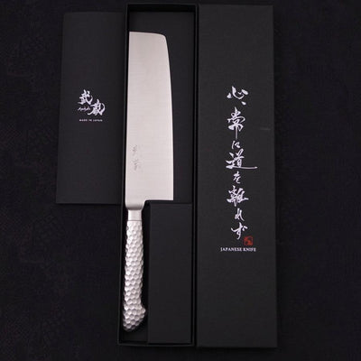 Nakiri knife VG-5 Polished Western Handle 180mm-VG-5-Polished-Western Handle-[Musashi]-[Japanese-Kitchen-Knives]