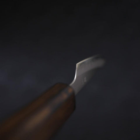 Paring White Steel #1 Polished Sumi Urushi Handle 80mm (3.1”)-[Musashi]-[Japanese-Kitchen-Knives]