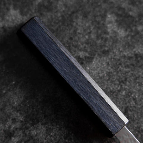 Paring White Steel #2 Tsuchime Dark Blue Urushi Handle 80mm (3.1”)-[Musashi]-[Japanese-Kitchen-Knives]