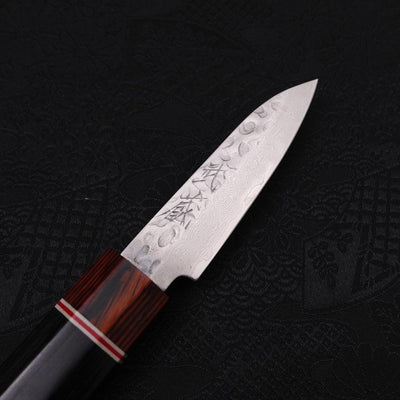 Paring knife VG-10 Tsuchime Damascus Pakka Handle 80mm-VG-10-Damascus-Japanese Handle-[Musashi]-[Japanese-Kitchen-Knives]