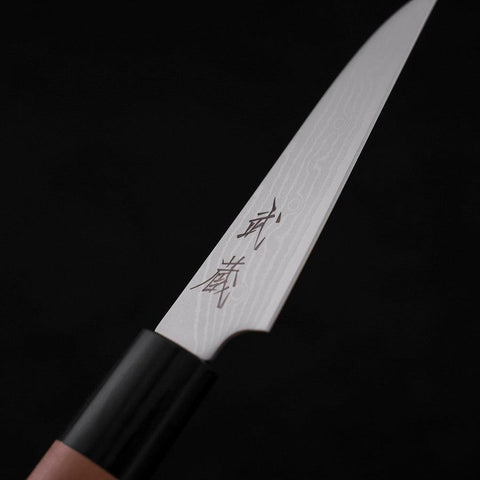 Peeling Knife VG-10 Damascus Cherry Handle 90mm (3.5”)-[Musashi]-[Japanese-Kitchen-Knives]