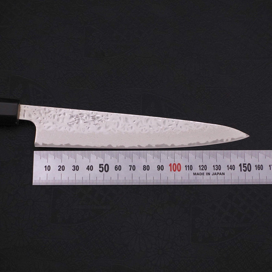 Petty AUS-10 Mirror Tsuchime Damascus Buffalo Magnolia Handle 150mm-AUS-10-Damascus-Japanese Handle-[Musashi]-[Japanese-Kitchen-Knives]