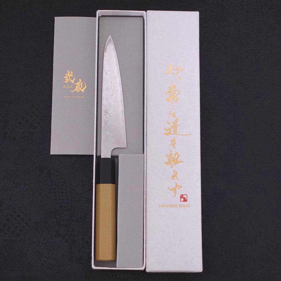 Petty AUS-10 Nashiji Damascus Buffalo Magnolia Handle 135mm (5.3