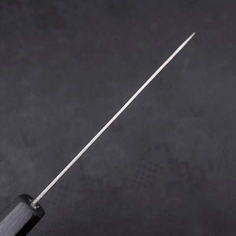 Petty AUS-10 Nashiji Damascus Dark-Blue Urushi Handle 135mm (5.3”)-[Musashi]-[Japanese-Kitchen-Knives]