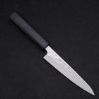 Petty AUS-10 Nashiji Damascus Dark-Blue Urushi Handle 135mm (5.3”)-[Musashi]-[Japanese-Kitchen-Knives]