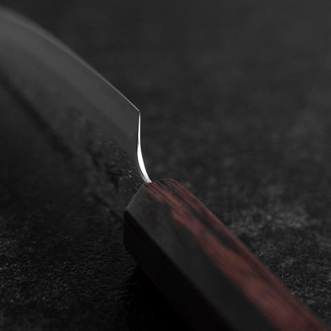 Petty AUS-10 Nashiji Damascus Wenge Handle 135mm-[Musashi]-[Japanese-Kitchen-Knives]