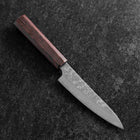 Petty AUS-10 Nashiji Damascus Wenge Handle 135mm-[Musashi]-[Japanese-Kitchen-Knives]