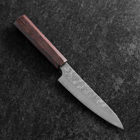 Petty AUS-10 Nashiji Damascus Wenge Handle 135mm-[Musashi]-[Japanese-Kitchen-Knives]