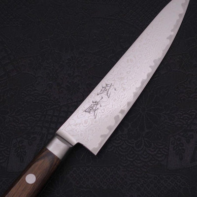 Petty AUS-10 Nickel Damascus Western Handle 135mm-AUS-10-Damascus-Western Handle-[Musashi]-[Japanese-Kitchen-Knives]