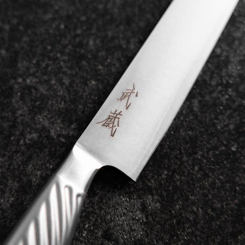 Petty AUS-10 Polished All-Stainless Handle 150mm-[Musashi]-[Japanese-Kitchen-Knives]
