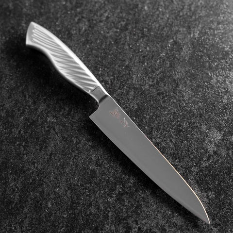 Petty AUS-10 Polished All-Stainless Handle 150mm-[Musashi]-[Japanese-Kitchen-Knives]