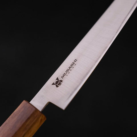 Petty AUS-10 Polished Oak Handle 150mm (5.9”)-[Musashi]-[Japanese-Kitchen-Knives]