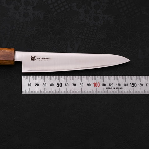 Petty AUS-10 Polished Oak Handle 150mm (5.9”)-[Musashi]-[Japanese-Kitchen-Knives]
