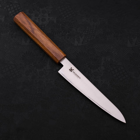 Petty AUS-10 Polished Oak Handle 150mm (5.9”)-[Musashi]-[Japanese-Kitchen-Knives]