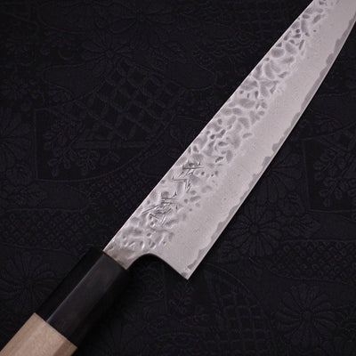 Petty AUS-10 Tsuchime Damascus Buffalo Magnolia Handle 150mm-AUS-10-Damascus-Japanese Handle-[Musashi]-[Japanese-Kitchen-Knives]