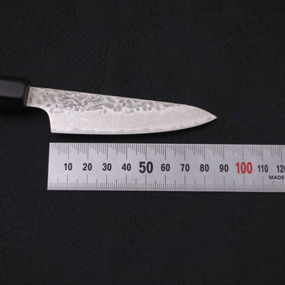 Petty AUS-10 Tsuchime Damascus Buffalo Magnolia Handle 80mm-AUS-10-Damascus-Japanese Handle-[Musashi]-[Japanese-Kitchen-Knives]