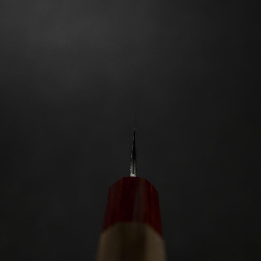 Petty AUS-10 Tsuchime Damascus Walnut Handle 135mm-[Musashi]-[Japanese-Kitchen-Knives]