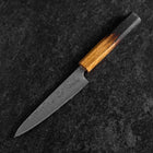 Petty AUS-10 Tsuchime Damascus Yaki Urushi Handle 135mm (5.3”)-[Musashi]-[Japanese-Kitchen-Knives]