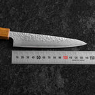 Petty AUS-10 Tsuchime Damascus Yaki Urushi Handle 135mm (5.3”)-[Musashi]-[Japanese-Kitchen-Knives]