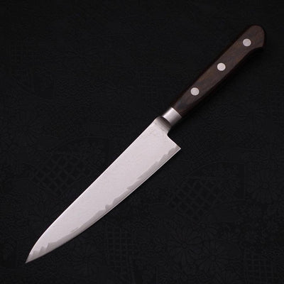 Petty AUS-10 Wave Nickel Damascus Western Handle 135mm-AUS-10-Damascus-Western Handle-[Musashi]-[Japanese-Kitchen-Knives]