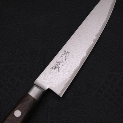Petty AUS-10 Wave Nickel Damascus Western Handle 135mm-AUS-10-Damascus-Western Handle-[Musashi]-[Japanese-Kitchen-Knives]