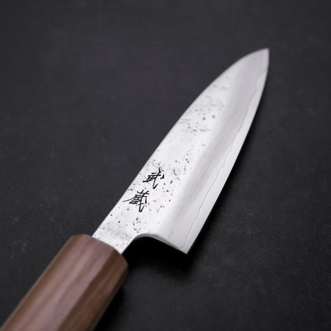Petty AUS-8 Nashiji Olive Handle 90mm (3.5”)-[Musashi]-[Japanese-Kitchen-Knives]