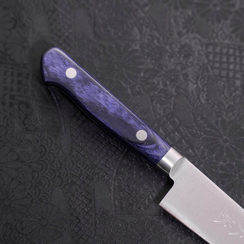 Petty AUS-8 Polished Western-Blue Handle 130mm (5.1”)-[Musashi]-[Japanese-Kitchen-Knives]