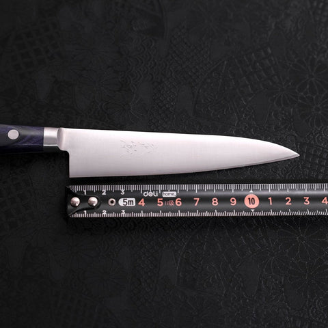Petty AUS-8 Polished Western-Blue Handle 130mm (5.1”)-[Musashi]-[Japanese-Kitchen-Knives]