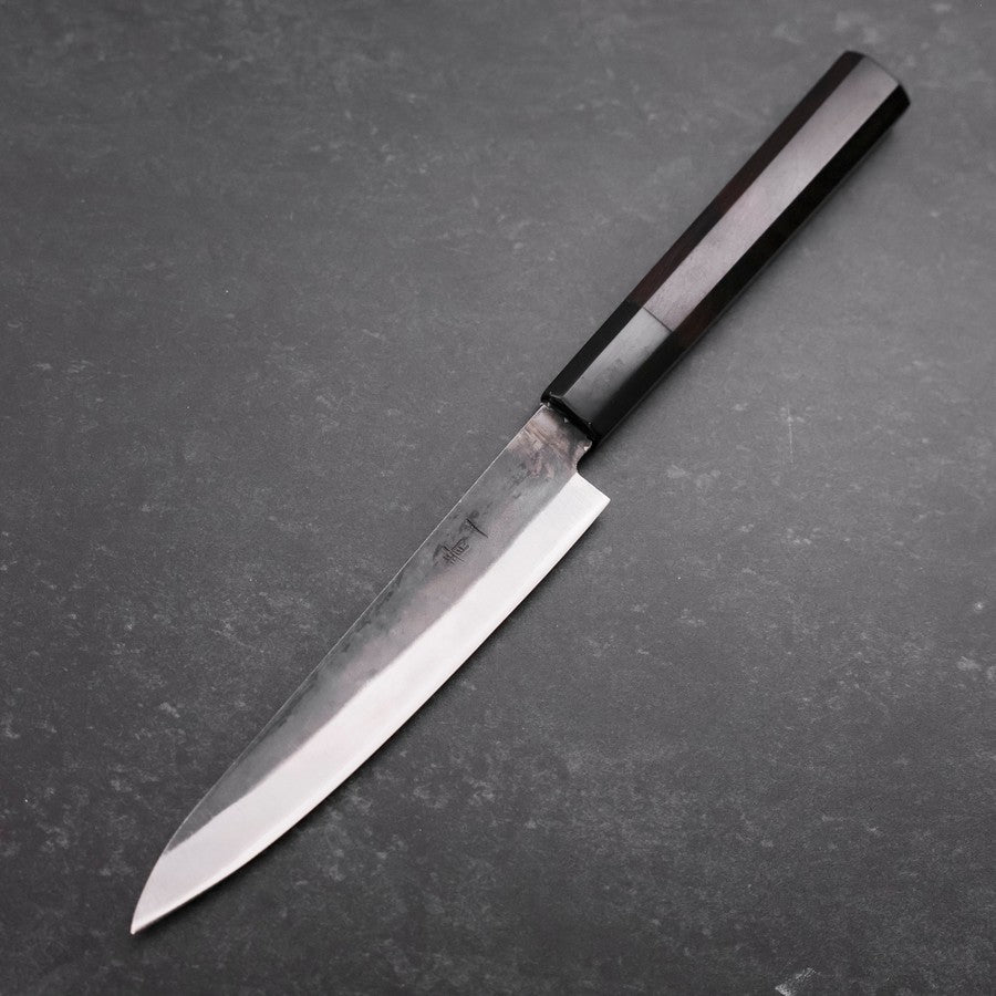 ペティ 青紙1号 黒打ち 彫金 桜 バッファロー黒檀柄 150mm – MUSASHI