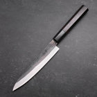 Petty Blue Steel #1 Kurouchi Chokin Sakura Buffalo Ebony Handle 150mm (5.9”)-[Musashi]-[Japanese-Kitchen-Knives]