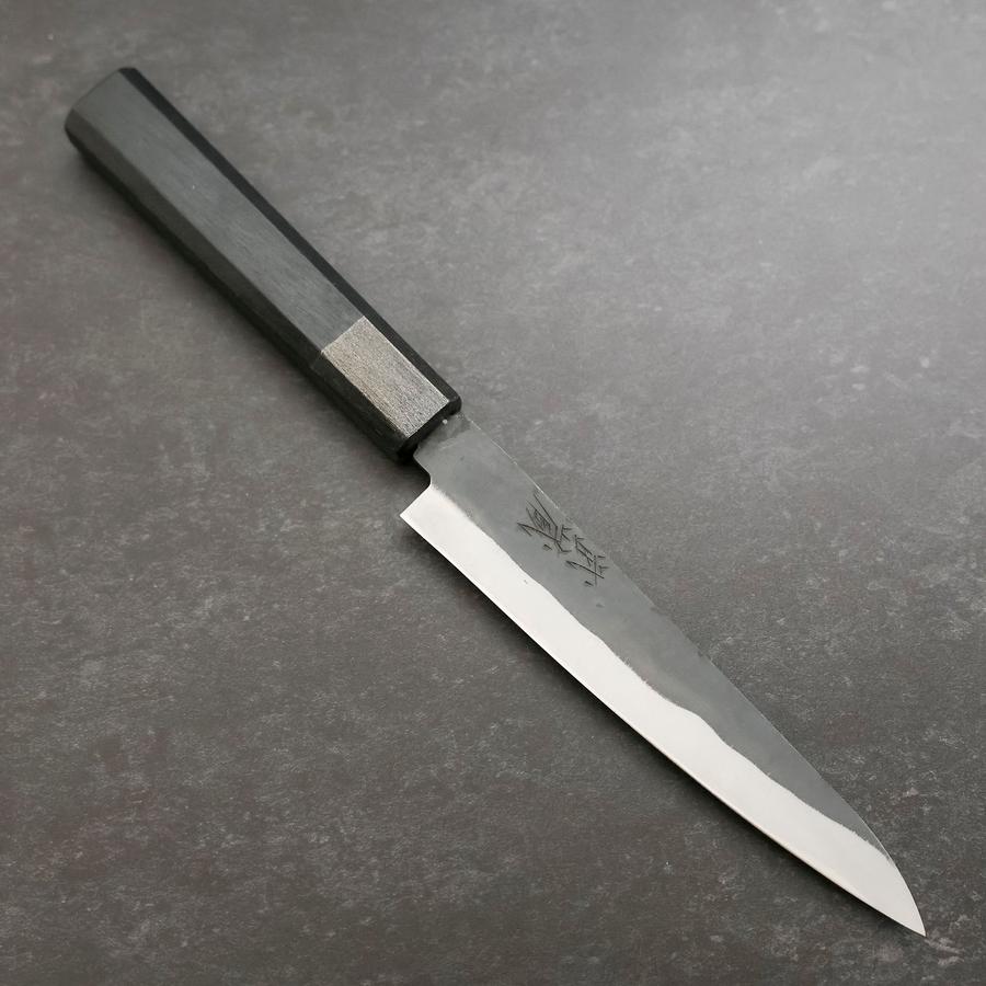 ペティ 青紙1号 ステンレス 黒錆 仕上げ ダークブルー漆柄 150mm – MUSASHI