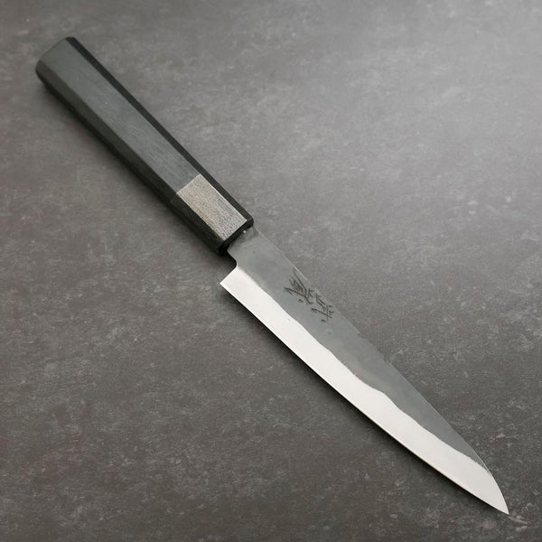 ペティ 青紙1号 ステンレス 黒錆 仕上げ ダークブルー漆柄 150mm – MUSASHI