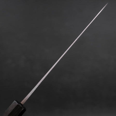 Petty Blue Steel #1 Stainless Clad Kurouchi Black Purple Urushi Handle 150mm (5.9”)-[Musashi]-[Japanese-Kitchen-Knives]