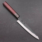 Petty Blue Steel #1 Stainless Clad Kurouchi Black Purple Urushi Handle 150mm (5.9”)-[Musashi]-[Japanese-Kitchen-Knives]