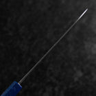 Petty Blue Steel #1 Stainless Clad Kurouchi Blue Urushi Handle 150mm-[Musashi]-[Japanese-Kitchen-Knives]