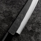 Petty Blue Steel #1 Stainless Clad Kurouchi Buffalo Ebony Handle 150mm (5.9”)-[Musashi]-[Japanese-Kitchen-Knives]