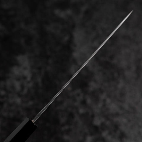 Petty Blue Steel #1 Stainless Clad Kurouchi Buffalo Ebony Handle 150mm-[Musashi]-[Japanese-Kitchen-Knives]