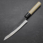 Petty Blue Steel #1 Stainless Clad Kurouchi Buffalo Magnolia Handle 150mm (5.9”)-[Musashi]-[Japanese-Kitchen-Knives]