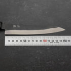 Petty Blue Steel #1 Stainless Clad Kurouchi Buffalo Magnolia Handle 150mm (5.9”)-[Musashi]-[Japanese-Kitchen-Knives]
