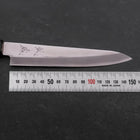Petty Blue Steel #1 Stainless Clad Polished Buffalo Magnolia Handle 150mm (5.9”)-[Musashi]-[Japanese-Kitchen-Knives]