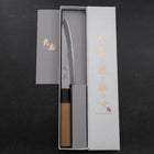 Petty Blue Steel #1 Stainless Clad Polished Buffalo Magnolia Handle 150mm (5.9”)-[Musashi]-[Japanese-Kitchen-Knives]