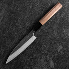 Petty Blue Steel #2 Kurouchi Buffalo Walnut Handle 135mm-[Musashi]-[Japanese-Kitchen-Knives]