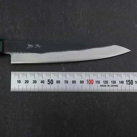 Petty Blue Steel #2 Kurouchi Dark Blue Urushi Handle 150mm (5.9”)-[Musashi]-[Japanese-Kitchen-Knives]