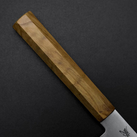 Petty Blue Steel #2 Polished Olive Handle 150mm-[Musashi]-[Japanese-Kitchen-Knives]