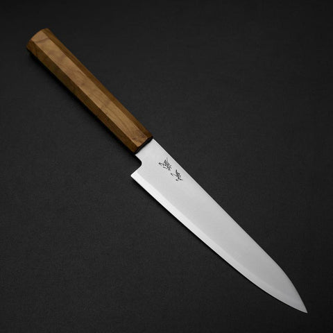 Petty Blue Steel #2 Polished Olive Handle 150mm-[Musashi]-[Japanese-Kitchen-Knives]