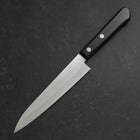Petty Blue Steel #2 Polished Western Black Handle 150mm (5.9”)-[Musashi]-[Japanese-Kitchen-Knives]