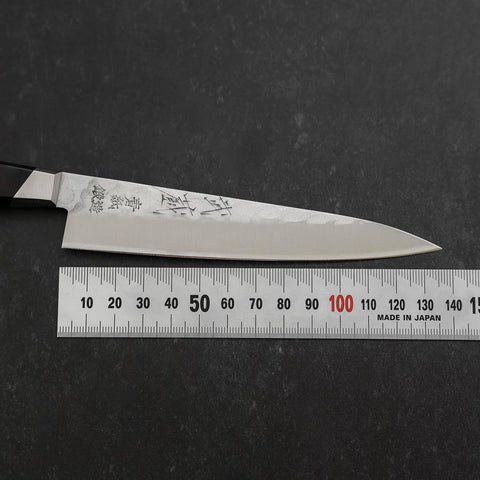 Petty Blue Steel #2 Tsuchime Stainless Clad Western Handle 135mm (5.3”)-[Musashi]-[Japanese-Kitchen-Knives]