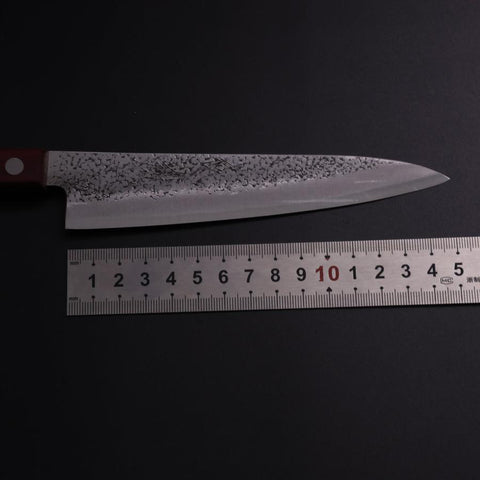 Petty Blue Super Nashiji Red Western Handle 150mm (5.9”)-[Musashi]-[Japanese-Kitchen-Knives]