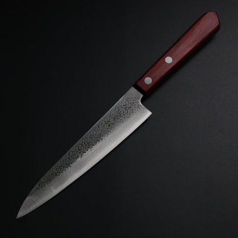 Petty Blue Super Nashiji Red Western Handle 150mm-[Musashi]-[Japanese-Kitchen-Knives]