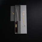 Petty Blue Super Nashiji Red Western Handle 150mm-[Musashi]-[Japanese-Kitchen-Knives]